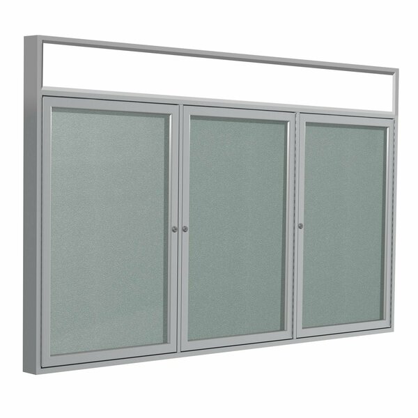 Ghent Enclosed Vinyl Bulletin Board 48x96", Satin PAVLX10-193